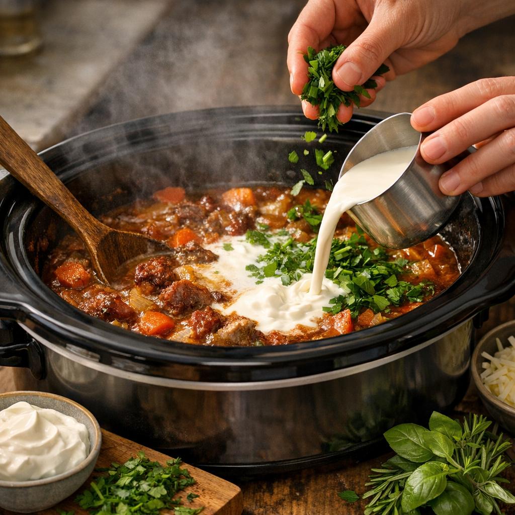 4. Adding dairy or herbs too early